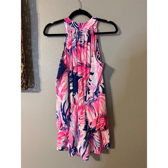 Lilly Pulitzer Romper XS NWT Sunny Shoulder Silk Elsa Paradise Point $198 - Picture 10 of 10